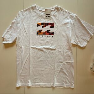 Billabong White Tee with Colorful Graphic